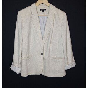 💙 British Khaki Soft Sports Jacket Blazer Cotton Size XL/2X Comfy Preppy Casual
